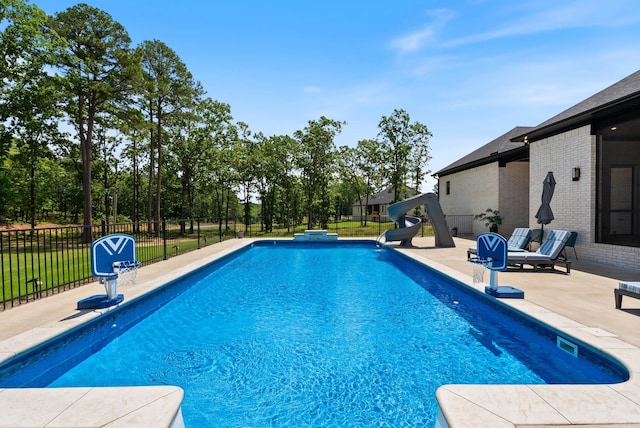 2960 Orchard View Dr, Conway, AR 72034 - view of pool featuring a water slide and a patio area