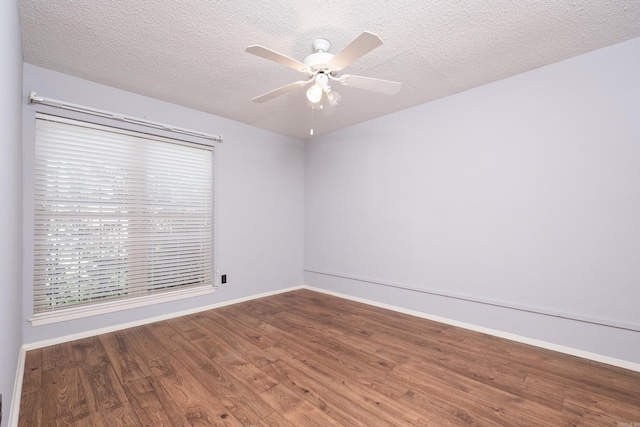1905 Broken Bow, North Little Rock, AR 72116 - spare room featuring wood finished floors, a ceiling fan, and a textured ceiling