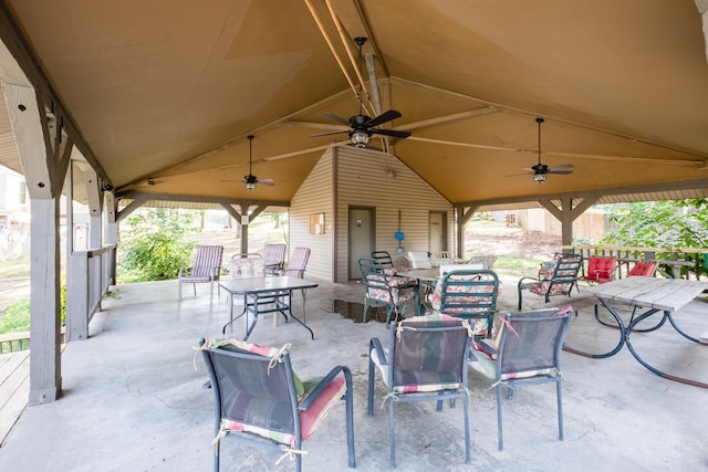 1905 Broken Bow, North Little Rock, AR 72116 - view of patio featuring a ceiling fan and outdoor dining space