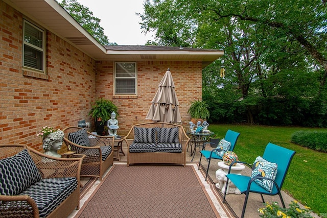 7111 W Markham St, Little Rock, AR 72205 - view of patio featuring an outdoor living space