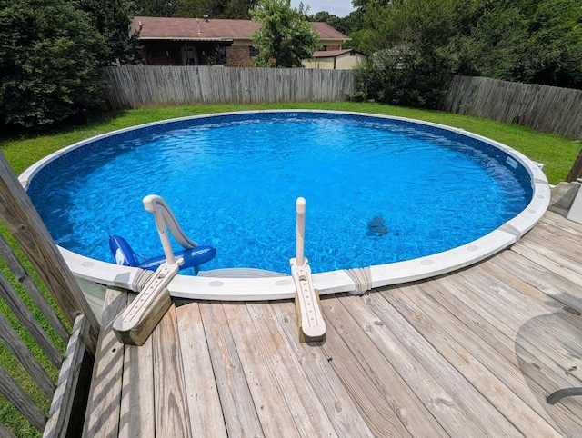 532 Scenic Valley Dr, Heber Springs, AR 72543 - view of pool with a fenced backyard and a wooden deck