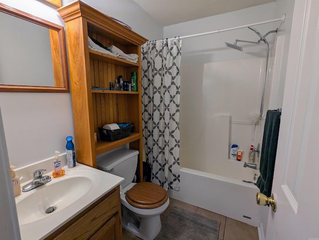 532 Scenic Valley Dr, Heber Springs, AR 72543 - bathroom featuring vanity, tile patterned flooring, and shower / tub combo