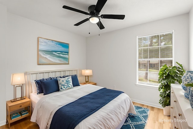 4901 Westwood Ave, Little Rock, AR 72204 - bedroom featuring wood finished floors and a ceiling fan