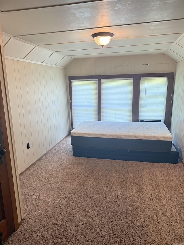 408 Case St, Heber Springs, AR 72543 - corridor with lofted ceiling, carpet, healthy amount of natural light, and wooden walls