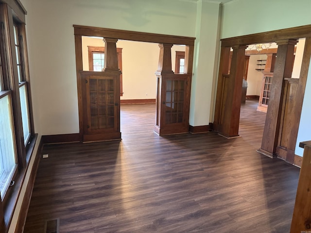408 Case St, Heber Springs, AR 72543 - empty room featuring baseboards and dark wood-type flooring