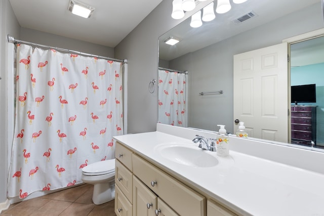 144 Summit Valley Cir, Maumelle, AR 72113 - full bathroom with vanity, tile patterned flooring, and a shower with curtain