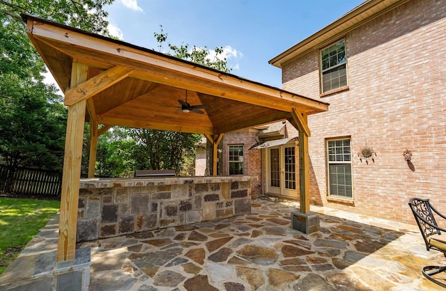 22 Jacob Pl, Little Rock, AR 72211 - view of patio / terrace with ceiling fan and a gazebo