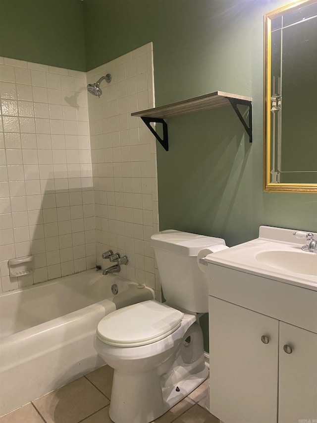 9425 Labette Dr, Little Rock, AR 72205 - full bathroom with tile patterned flooring, vanity, and  shower combination