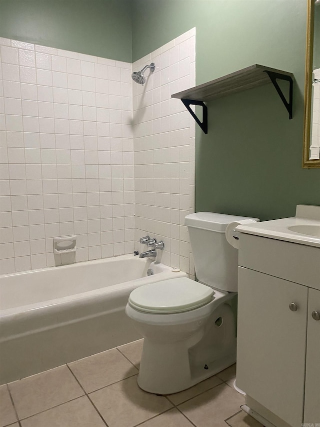 9425 Labette Dr, Little Rock, AR 72205 - full bathroom with tile patterned floors, vanity, and shower / tub combination