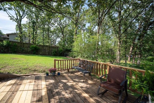 2709 Ottawa Dr, North Little Rock, AR 72116 - wooden deck featuring a fenced backyard