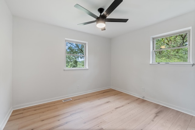 1112 N Hughes St, Little Rock, AR 72007 - empty room featuring light wood-style flooring and a ceiling fan