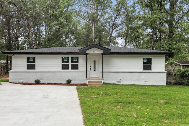 43 S Wakefield Dr, Little Rock, AR 72209 - view of front of home featuring crawl space, brick siding, driveway, and roof with shingles