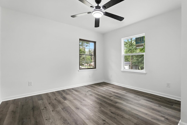 43 S Wakefield Dr, Little Rock, AR 72209 - empty room featuring dark wood-style floors and a ceiling fan