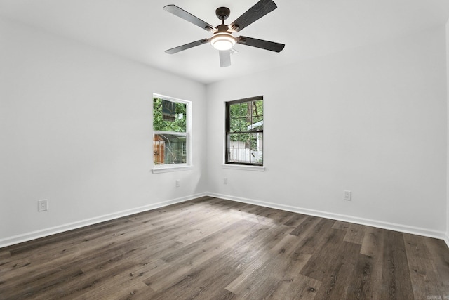 43 S Wakefield Dr, Little Rock, AR 72209 - spare room featuring dark wood finished floors and ceiling fan