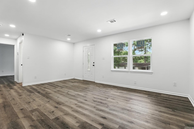 43 S Wakefield Dr, Little Rock, AR 72209 - unfurnished living room featuring dark wood finished floors and recessed lighting