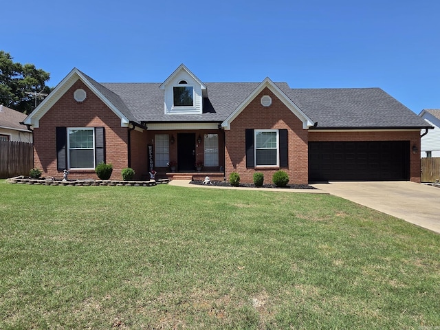 1209 Rehoboth, Searcy, AR 72143 - view of front of home with brick siding, an attached garage, driveway, a shingled roof, and a porch
