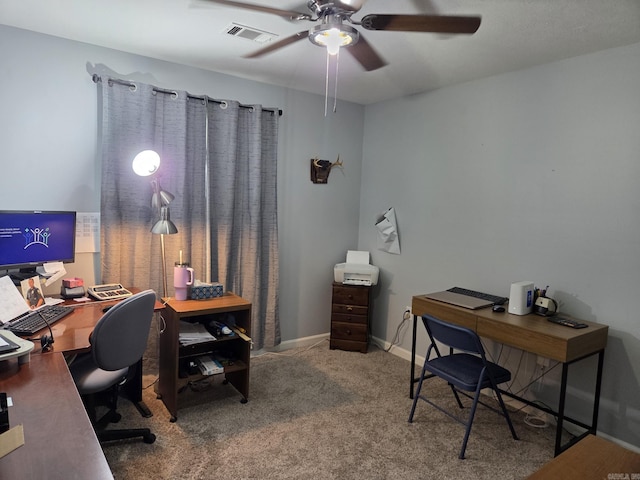 1209 Rehoboth, Searcy, AR 72143 - home office with ceiling fan and carpet