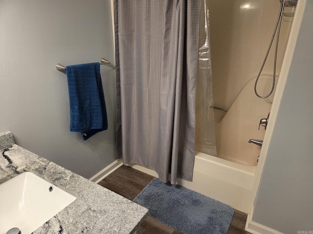 1209 Rehoboth, Searcy, AR 72143 - bathroom with shower / tub combo with curtain and vanity