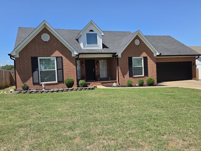 1209 Rehoboth, Searcy, AR 72143 - view of front of house featuring brick siding, a garage, driveway, roof with shingles, and a porch