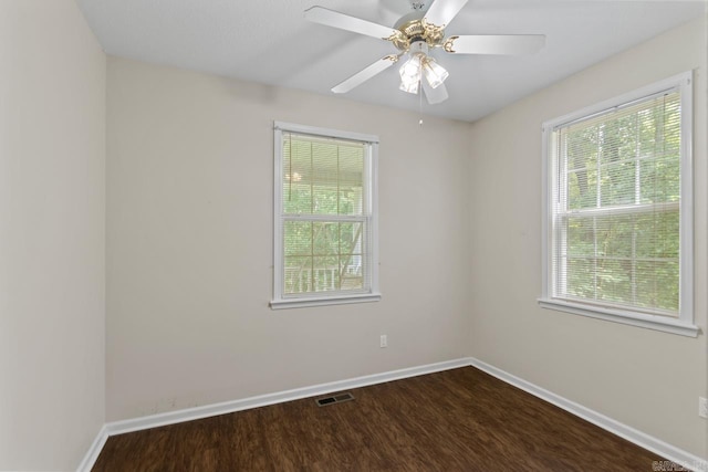 1226 Grayson Cir, Malvern, AR 72104 - empty room with dark wood-type flooring and ceiling fan