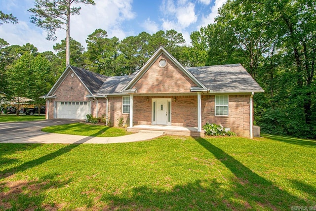 1226 Grayson Cir, Malvern, AR 72104 - ranch-style home featuring asphalt driveway, a front yard, brick siding, and an attached garage