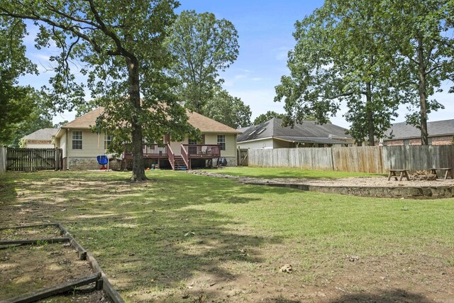 5132 Austin Lakes Cir, Sherwood, AR 72120 - fenced backyard with a deck