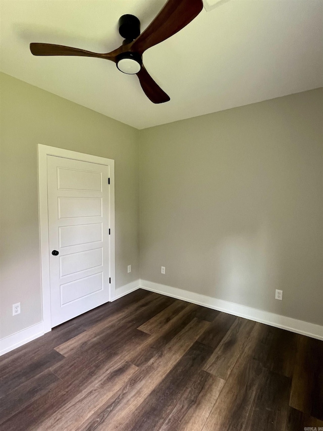 112 S Eagle, Sheridan, AR 72150 - unfurnished room featuring ceiling fan and dark wood finished floors