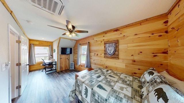 25 Jared Cir, Heber Springs, AR 72543 - bedroom with wooden walls and wood finished floors