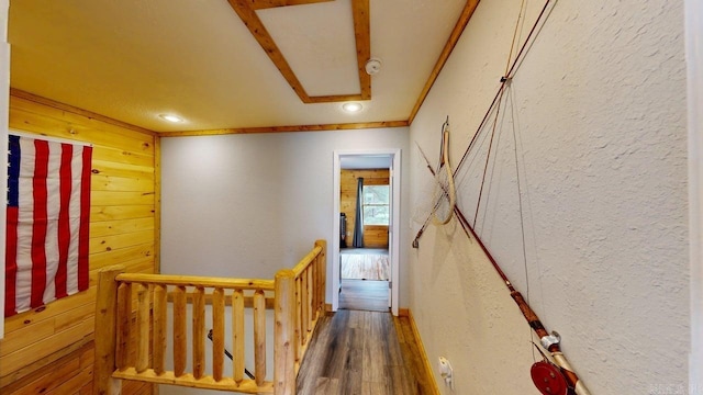 25 Jared Cir, Heber Springs, AR 72543 - stairway featuring a textured wall, wood finished floors, and recessed lighting