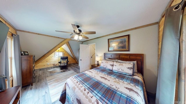 25 Jared Cir, Heber Springs, AR 72543 - bedroom featuring ornamental molding, wood finished floors, and a ceiling fan