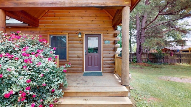 25 Jared Cir, Heber Springs, AR 72543 - entrance to property featuring log siding