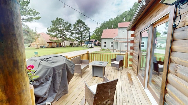 25 Jared Cir, Heber Springs, AR 72543 - wooden deck featuring a residential view and grilling area