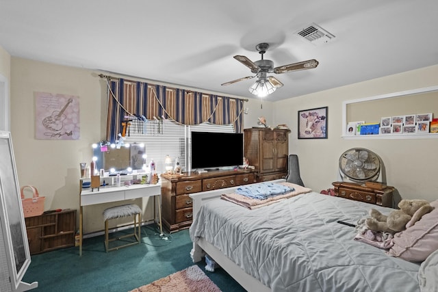 309 N Seaman St, Mccrory, AR 72101 - bedroom featuring carpet and ceiling fan