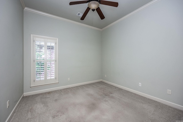 2300 Gordon Rd, Little Rock, AR 72223 - carpeted spare room with a ceiling fan and crown molding