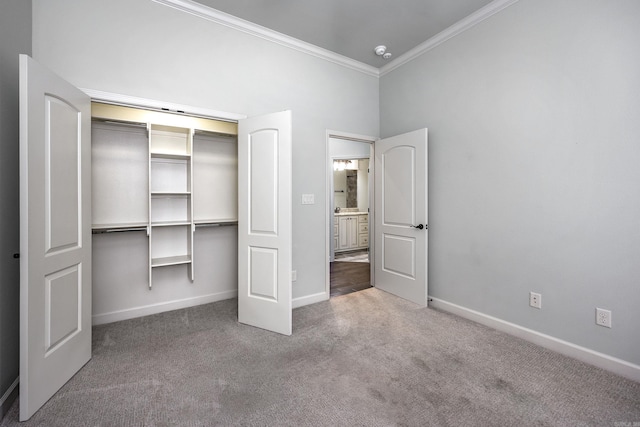2300 Gordon Rd, Little Rock, AR 72223 - unfurnished bedroom with crown molding, carpet floors, and a closet
