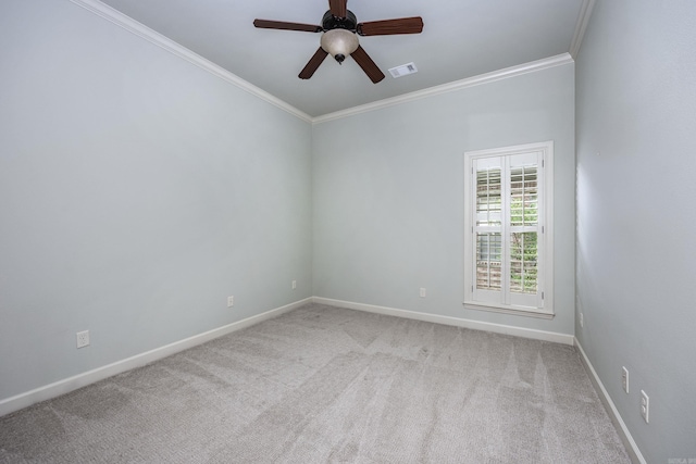2300 Gordon Rd, Little Rock, AR 72223 - carpeted spare room with crown molding and ceiling fan