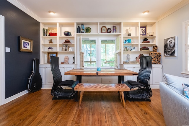 14220 Longtree Dr, Little Rock, AR 72212 - home office with wood finished floors and crown molding