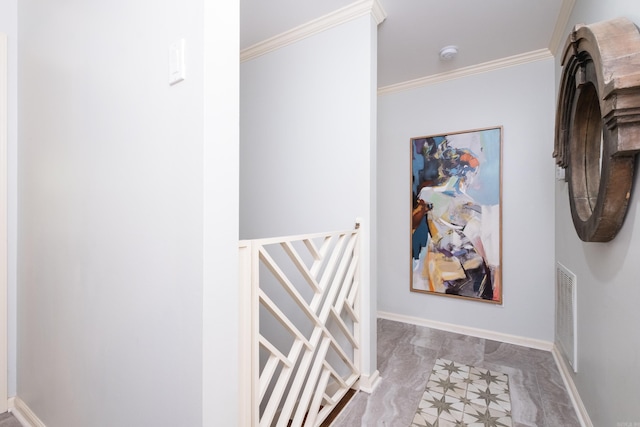14220 Longtree Dr, Little Rock, AR 72212 - corridor with crown molding and baseboards