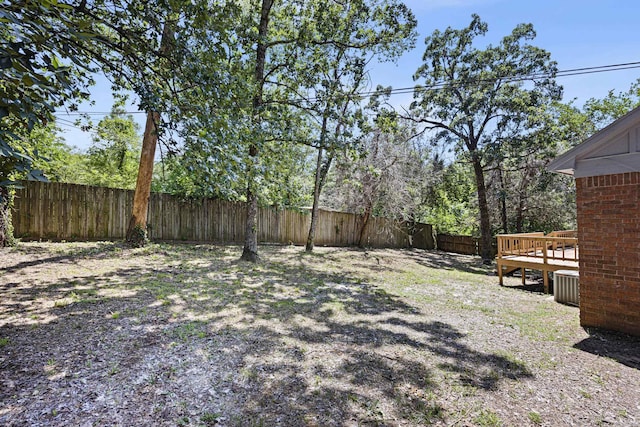 view of fenced backyard