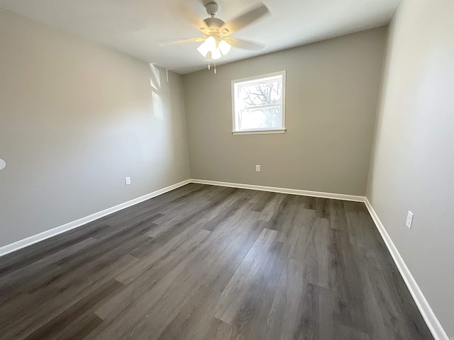 709 Melody Ln, Searcy, AR 72143 - spare room featuring a ceiling fan and dark wood finished floors