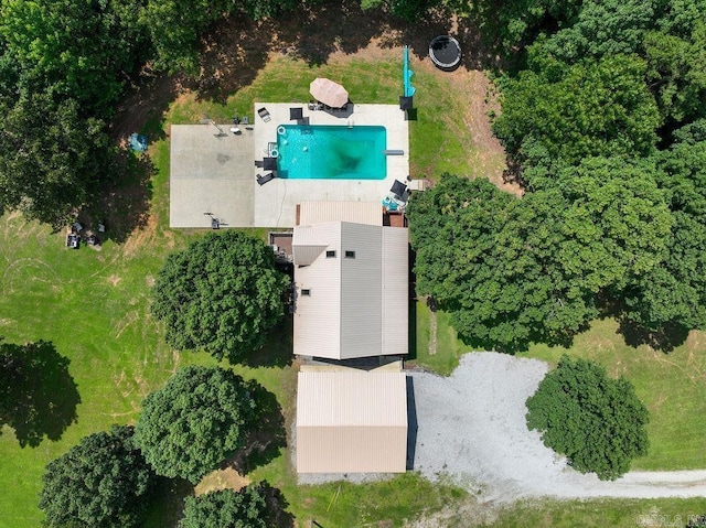 2838 Mountain View Rd, Drasco, AR 72530 - drone / aerial view of a pool area