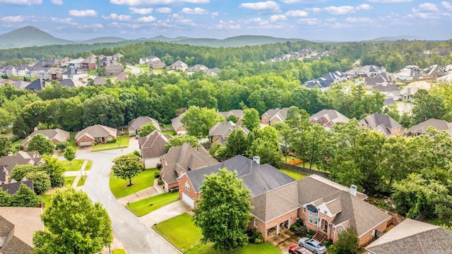 7 Chalamont Way, Little Rock, AR 72223 - aerial view of residential area featuring a forest and mountains