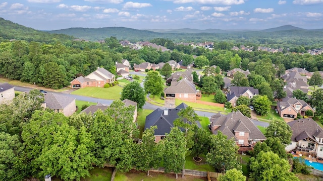 7 Chalamont Way, Little Rock, AR 72223 - aerial perspective of suburban area featuring a mountain backdrop