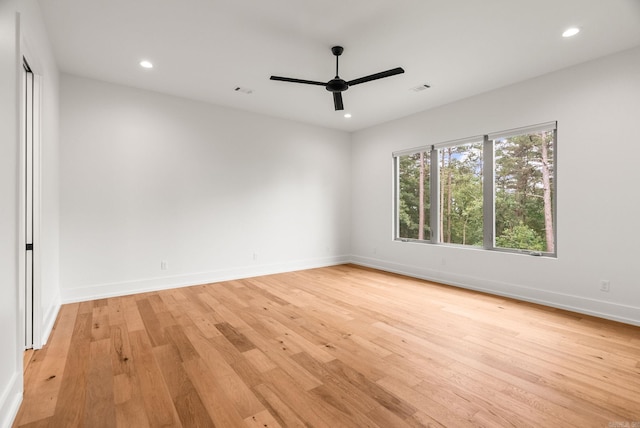 41 Haywood Ct, Little Rock, AR 72223 - unfurnished room featuring light wood-style floors, recessed lighting, and a ceiling fan