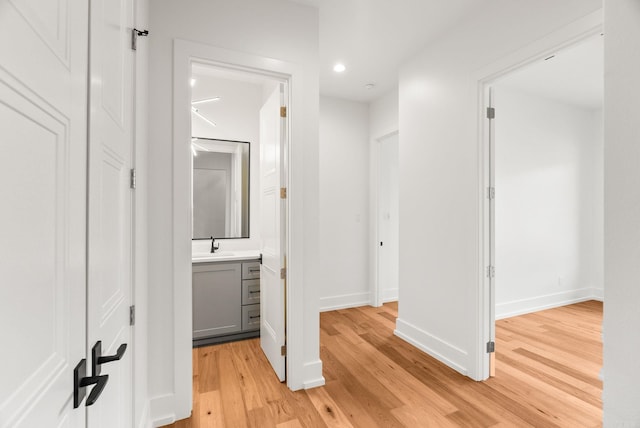 41 Haywood Ct, Little Rock, AR 72223 - hallway featuring light wood finished floors and recessed lighting