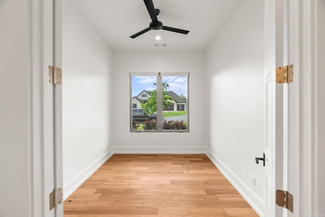 41 Haywood Ct, Little Rock, AR 72223 - unfurnished room with light wood-type flooring, ceiling fan, and recessed lighting