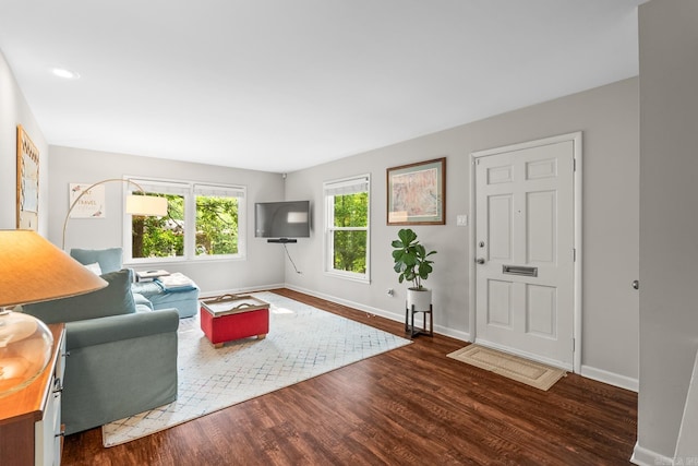 7002 Amherst Dr, Little Rock, AR 72205 - living room with wood finished floors and baseboards