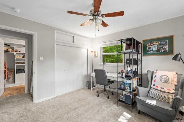 7002 Amherst Dr, Little Rock, AR 72205 - office space featuring ceiling fan and carpet flooring