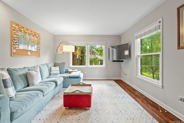 7002 Amherst Dr, Little Rock, AR 72205 - living room with plenty of natural light and wood finished floors