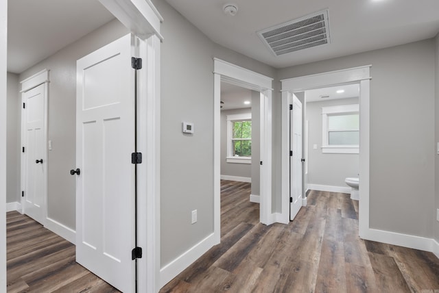 26 W Mobbs Cir, Greenbrier, AR 72058 - hallway with wood finished floors and recessed lighting